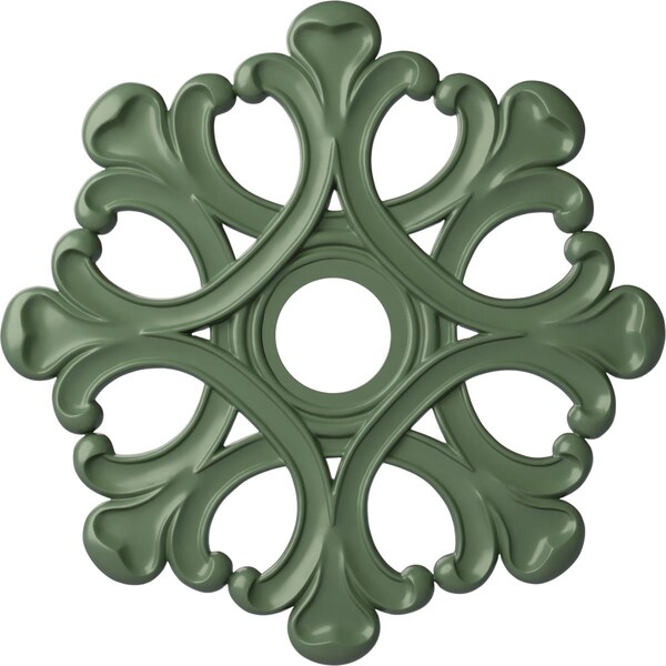 Ekena Millwork Angel Ceiling Medallion (Fits Canopies up to 4 3/8"), 20 7/8"OD x 3 5/8"ID x 1"P, Athenian Green CM20ANAGF - main